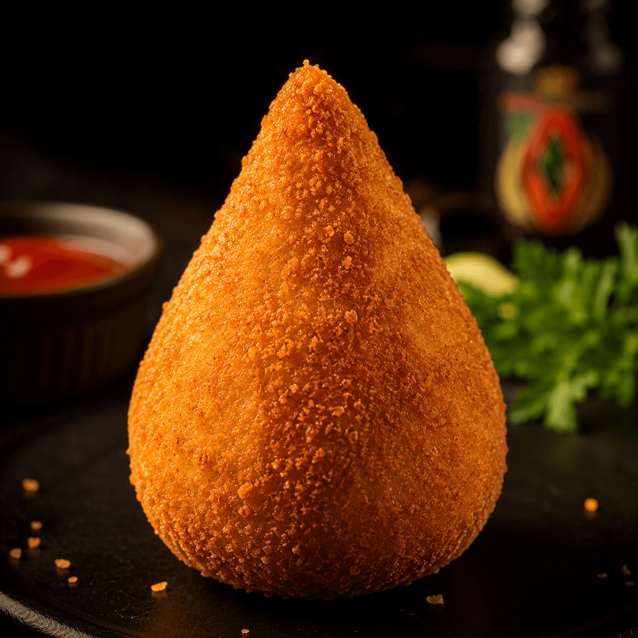 Coxinha premium dourada